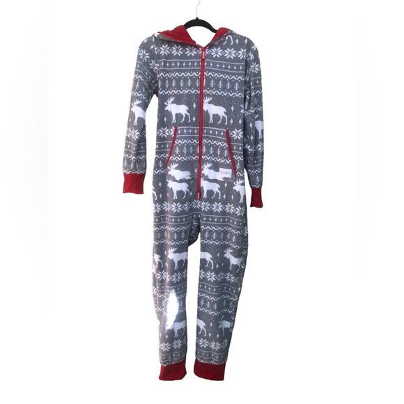Tipsy Elves Women’s Grey Moose Jumpsuit size Small - Picture 5 of 16